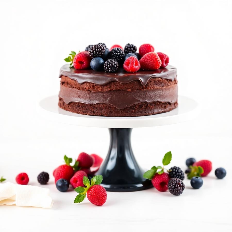 Bolo Ganache & Frutas